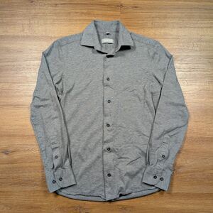 Ash & Erie Button Down Up Mens XS Gray Slim Fit Long Sleeve Soft Cotton